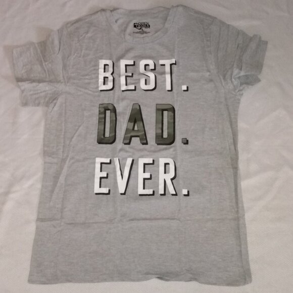 Gray 'Best Dad Ever' Men's large graphic tee - Picture 1 of 2